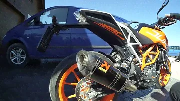 KTM DUKE 390 2017 - Akrapovic Slip-on exhaust sound and startup 1