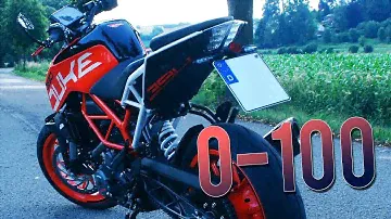 🔥KTM Duke 390 Akrapovic (2018)🏍 0 - 100 [4K]