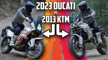 2023 Ducati Desert X vs 2013 KTM 990 Adventure - 10 Year Shootout! - Cycle News