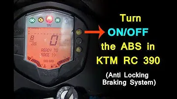 KTM RC 390 ABS - How to Turn ON/OFF