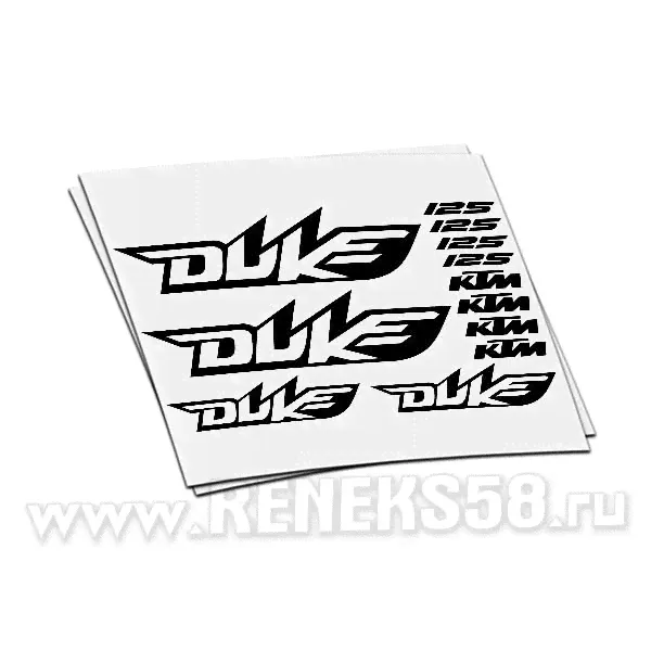 Комплект наклеек Ktm 125 duke жирная обводка