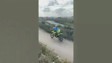KTM 65 1ST JUMP ON A PRACTICE TRACK